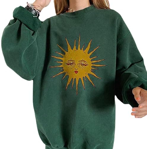 GAOJU Women's Oversized Sweatshirt Crewneck Long Sleeve Casual Loose Pullover Tops 90s Indie Aesthetic Sweatshirts - Image 1