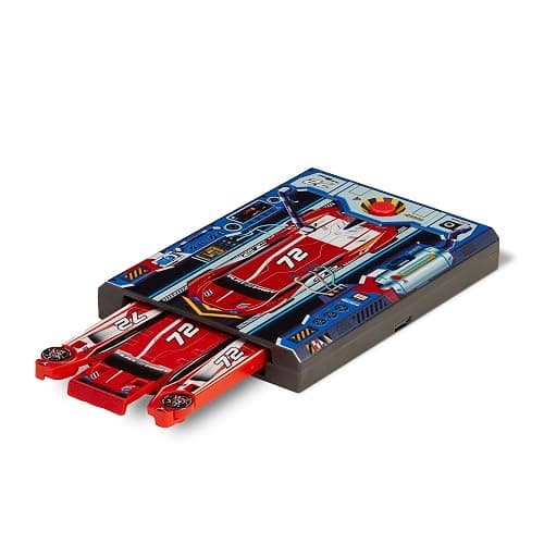 FLAT 2 FAST Original Stunt Card Racer – Flat Car Racer and Pocket Size Racecar Launcher with Built-in Button for Stunt Launching and Racing – Compact – Red thumbnail 6