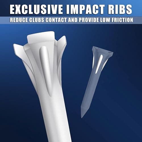 CHAHMPKEY Premium 3-Prong Plastic Golf Tees 3-1/4" 100 Pack - 40% Reduced Ball Contact with High Stability and Long Distance Performance Golf Tees Plastic thumbnail 4