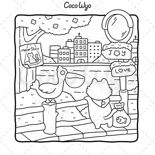 The Little Cat: Cozy Life of Kitty Coloring Book for Adults and Teens (Cozy & Cute Coloring) thumbnail 12