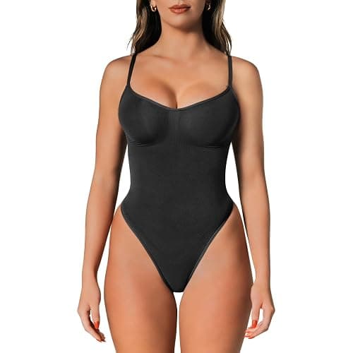 herslims Shapewear Tummy Control Bodysuit Thong or Brief: Sculpting Shaper Tank Top Bodysuits & Snatched Waist Body Suit - Image 1