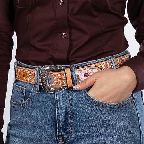 ARIAT Women's Sunflower Daisy Tool Western Belt thumbnail 2
