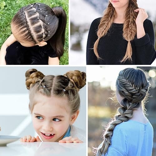EAONE Clear Elastic Hair Rubber Bands, 1500pcs No Damage Mini Hair Ties Small Tiny Ponytail Holder, Hairstyling Accessories for Women Girls, 20mm in Diameter and 2mm in Width thumbnail 5