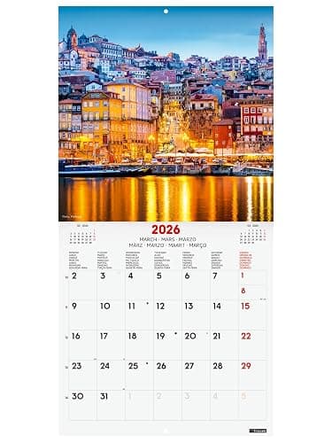 Finocam – Calendrier mural 2026 30 x 30 cm 1 Mois par page Janvier – Décembre 2026 + Sept.-Déc. 2025 (4 mois) réduits | Calendrier 2026 | Images Charming – International thumbnail 3