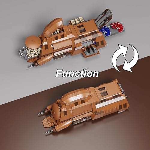 BuildingBoat Battle Trade Federation Droid Ship Multi Troop Transport Building Kit, Battle Soldiers Troop Carrier with 2 Droidekas & 8 Machine Gun，Builidng Toy for Kids Ages 12+(1286 Pieces) thumbnail 5