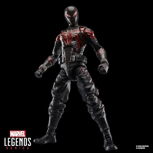 Spider-Man Marvel Legends Series Gamerverse Miles Morales Brooklyn 2099 Suit Action Figure, Black thumbnail 8