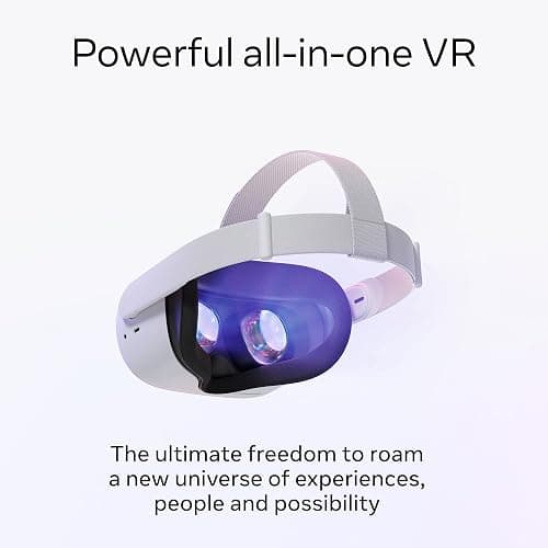 Meta Quest 2 — Advanced All-In-One Virtual Reality Headset — 128 GB (Renewed) White thumbnail 2