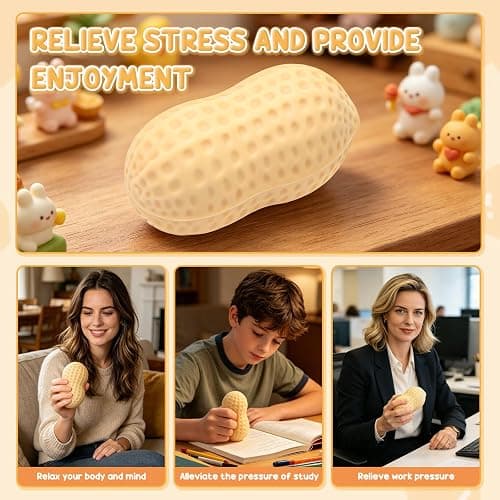 Crunchy Peanut Squishy, Slowing Rising Crunchy Squishy Stress Ball | crunchy peanut squishy, Soft Slow Rising Squishy Party Favors Birthday Gifts Adults thumbnail 5