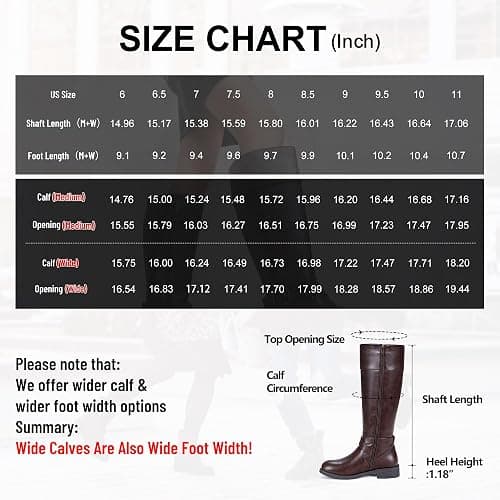 Vepose Women's 949 Knee High Boots,Tall Riding Boots Low Heel with Wide Calf and Wide Widths thumbnail 6