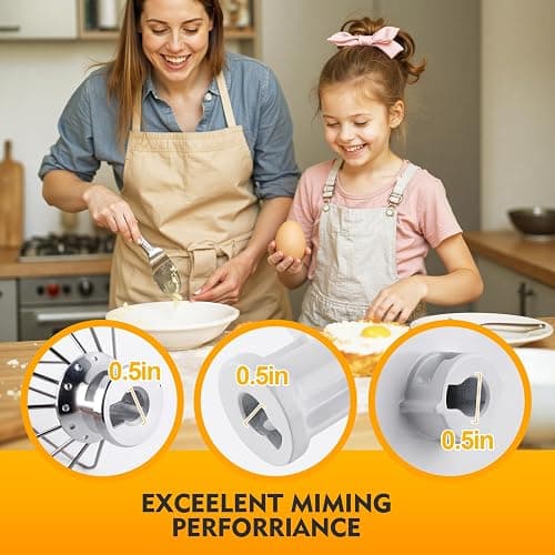 3-Piece Kit Attachments for KitchenAid Tilt-Head Stand Mixer, Accessories Stainless Steel K45WW Wire Whip, K45DH Dough Hook and K45B Coated Flat Blade Paddle with Scraper thumbnail 4