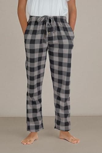 Real Essentials 3 Pack: Boys' Fleece Pajama Pants Soft PJ Bottoms for Kids Youth Teens Sleepwear (Ages 5-18) thumbnail 8
