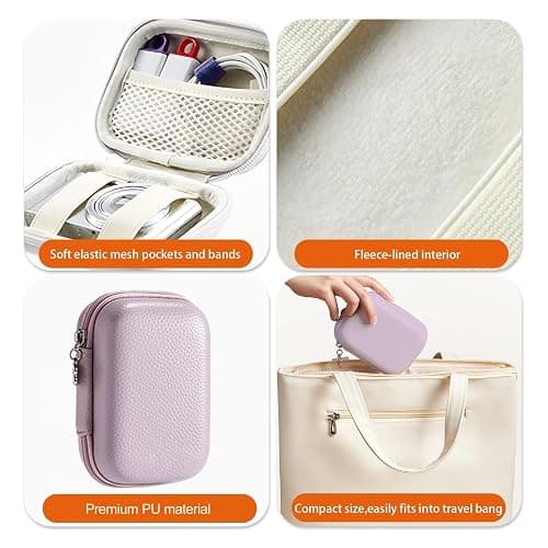 Étui compact pour appareil photo numérique - Compatible avec Camkory, Kodak PIXPRO FZ45, Lecran, VAHOIALD, Canon IXUS 285 HS, Umipyiza, YLSHGXFC, AOREGRE, Duluvulu, étui de protection pour (Purple) thumbnail 4