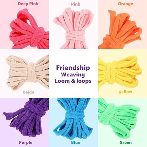 Weaving Loom Kit Toys Crafts - Arts and Crafts for Kids and Adults - Great Birthday Gifts for Girls Ages 6 7 8-12 13 Years Old - Sturdy Frame Potholder Loom Making Kits Portable Box and Craft Loops thumbnail 4
