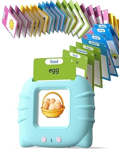 Airbition Talking Flash Cards for Toddler 1 2 3 4 Year Olds, Language Learning Toys, Pocket Speech Therapy Toys, Autism Toys, Montessori Toys with 224 Words, Children's Sensory Educational Toys - 224 Words English