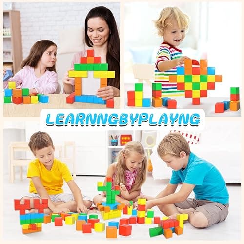 Magnetic Blocks,1.41 inch Large Building Blocks for Kids Ages 3-5 4-8 Sensory Magnetic Cubs for Kids 1-3 Preschool Educational Gifts Toys for Toddlers 3 4 5 6 7 8 Year Old Boys Girls 28PCS thumbnail 7
