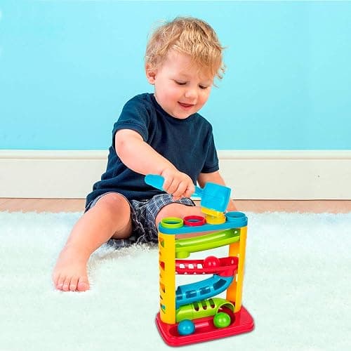 Durable Pound A Ball Toys for Toddler, Stacking, Learning, Active, Early Developmental Hammer Montessori Toys, Fun Gifts for Boy & Girl - STEM Educational Toy - Great Birthday Gift Ages 1 2 3 thumbnail 2