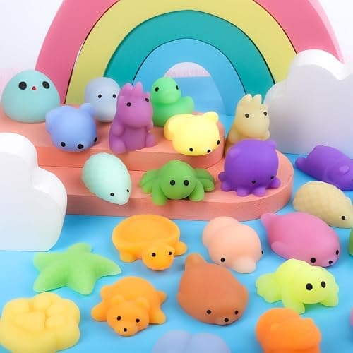 ASONA 100 Pcs Mochi Squeeze Animal Toys (Random) Kawaii Squeeeze Toy Set for Kids, Mini Soft Stress Relief Toys for Gifts Birthday Party Favors, Classroom Prize, Pinata Loot Goodie Bag Fillers thumbnail 5