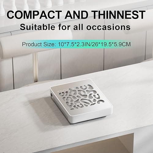 L'UGX Professional Nail Dust Collector with 30 Pcs Filter Papers, Powerful Dust Collector Nail Salon, Nail Dust Extractor Manicure Pedicure Tool for Acrylic Nail Polishing, Low Noise thumbnail 5