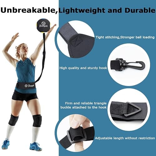 focopot Volleyball Training Equipment Aid,Solo Volleyball Trainer to Practice Serve, Spike, Set and Pass,Perfect Volleyball Trainer Gift for Beginners & Pro thumbnail 4