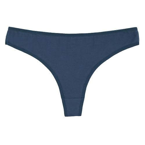 ELACUCOS 6 Pack Women's Thongs Cotton Breathable Panties Bikini Underwear thumbnail 3