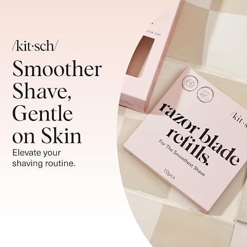 Kitsch Double Edge Safety Razors for Men and Women Blades Refills – Safety Razor Blades for Smooth and Comfortable Shave, Stainless Steel Razor Refills, Sustainable Shaving Blades - 10 Count thumbnail 8