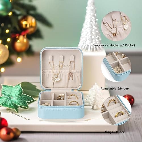 blue jewelry travel box thumbnail 4