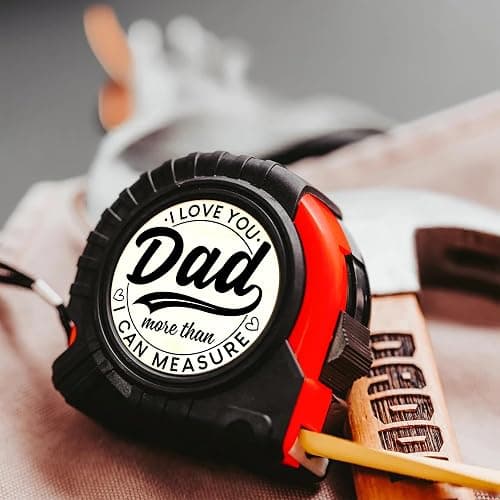 Dad Gifts from Daughter Son for Fathers Day Measure Tape - Cool Fathers Day Presents - Birthday Gifts for New Girl Son Best Dad - Woodworking Carpenter Measuring Tape thumbnail 3