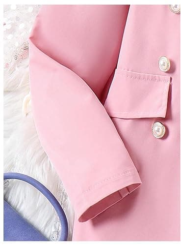 Milumia Girl's 4 Piece Outfits Knit Top Mini Skirt and Blazer Jacket with Hats thumbnail 4