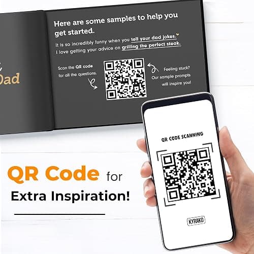 KYRAKO Fathers Day Gift for Dad from Daughter, Son, Kids - What I Love about Dad Book, Fill-in-the-Blank Book for Dad: Fun Prompt Notebook to Share Memories, Thoughtful Birthday Present & Keepsake thumbnail 8