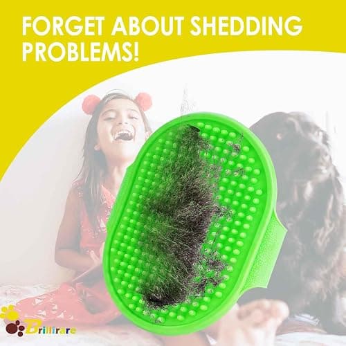 BRILLIRARE 2 Pack Dog Grooming Brush, Premium Soft Silicone Pet Bath Brushes with Adjustable Handle, Shampoo Soothing Comb for Wet Dry Long Short Haired Dogs & Cats Massaging, Deshedding thumbnail 5