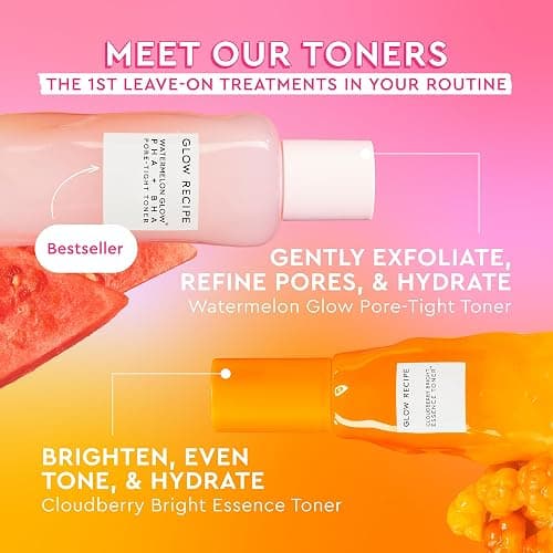 Glow Recipe Cloudberry Brightening Toner + Essence Skincare - CoQ10 Face Toner to Strengthen Skin Barrier + Hydrating Rice Water, Vitamin C, E & 5% Glycerin to Soften & Even Skin Tone (75ml) thumbnail 8