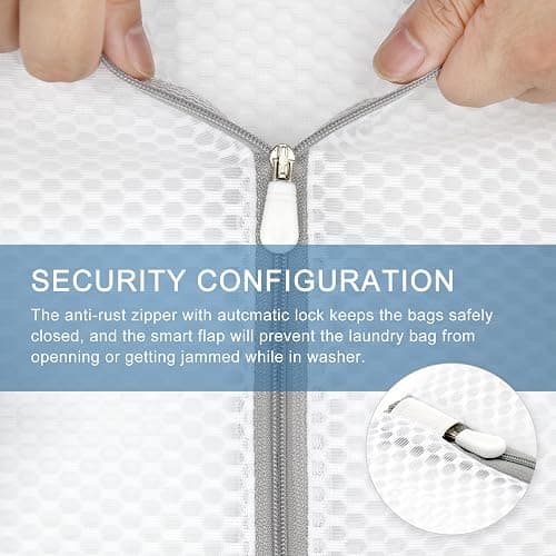 3Pcs Durable Honeycomb Mesh Laundry Bags for Delicates 1 Large 16 x 20 Inches, 1 Medium 12 x 16 Inches, 1 Small 9 x 12 Inches (Honeycomb Mesh) thumbnail 4