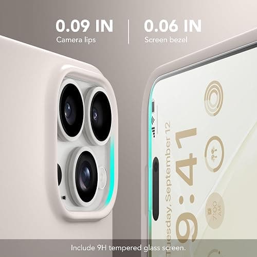 GONEZ Magnetic for iPhone 16 Pro Case, [Compatible with MagSafe] Anti-Scratch Microfiber Lining & Screen Protector, Silicone Camera Control, Shockproof Slim Phone Cover 6.3 inch, Stone thumbnail 6
