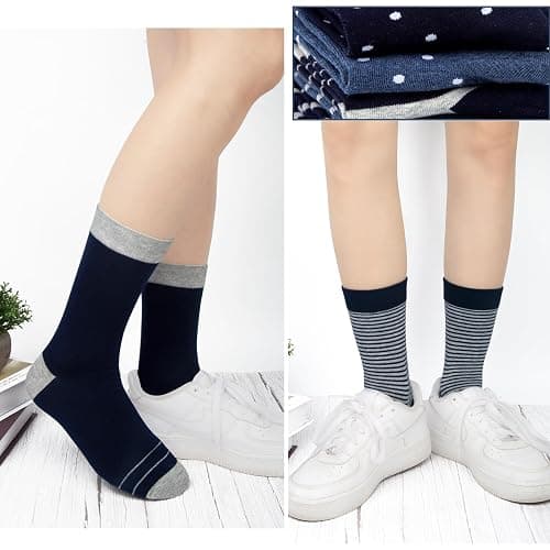 Chalier Cozy 10 Pairs Womens Cotton Socks Soft Ladies Multiple Colors Patterned Original Design Gifts Socks for Womens Girls thumbnail 2