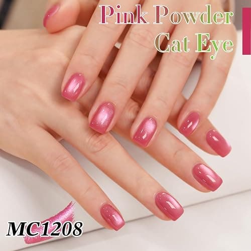Double Rhythm 0.5 OZ Cat Eye Gel Polish with Magnet 15ML Holographic Glitter Shimmer Translucent Jelly Color Magnetic Nail Polish Salon DIY at Home (Peach Purple-MC1208) thumbnail 3
