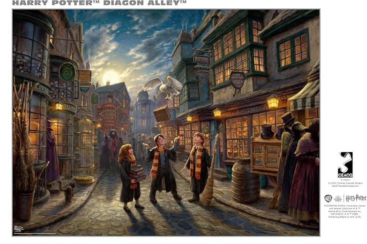 Buffalo Games Ceaco - Silver Select - Thomas Kinkade - Harry Potter Diagon Alley - 1000 Piece Jigsaw Puzzle for Adults -Challenging Puzzle Perfect for Game Nights - Size is 26.75 x 19.75 thumbnail 4