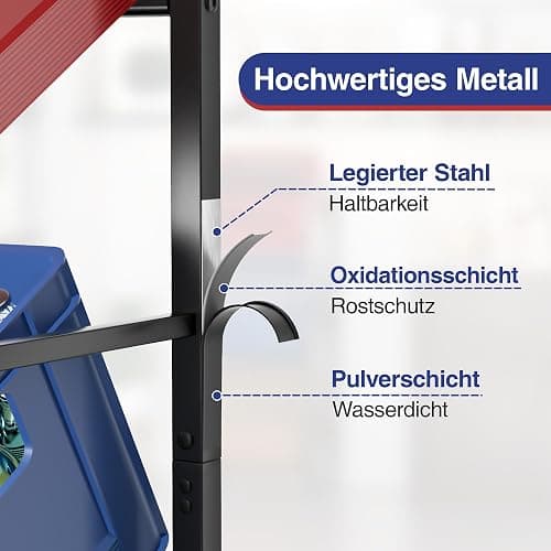 jockcaras Getränkekistenregal für 3 Getränkekisten - Schwarz Metall Getränkeregal, Stabil & Platzsparend Kistenregal mit 3 Ebenen für Bier, Obst, Gemüse, Wasser - Für Wohnzimmer, Küche & Keller thumbnail 5