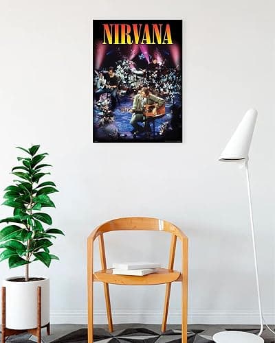 BUY ART FOR LESS Officially Licensed Nirvana - Unplugged 24 x 36 Inch Art Poster - Decorative Print - Poster Paper - Ready to Frame thumbnail 2