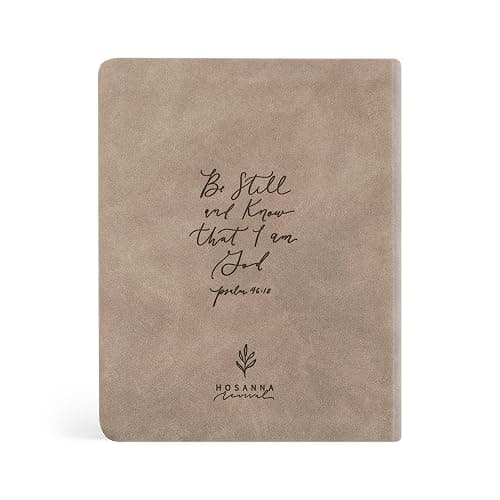 Hosanna Revival, New Living Translation, Notetaking Bible, Wide Margins, Taupe Leather-like Cover with Floral Design, Title: Marlo Theme thumbnail 2