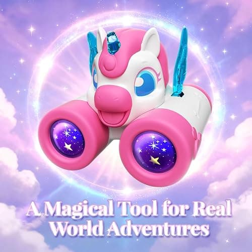 Unicorn Toys for Girls Age 3-12,Cute Heart & Wings Design Kids Binoculars with Bird Watching Manual,Toddler Toys,Kids Stocking Stuffers,3 4 5 6 7 8 9 10 11 12 Year Old Girl Christmas Birthday Gifts thumbnail 3