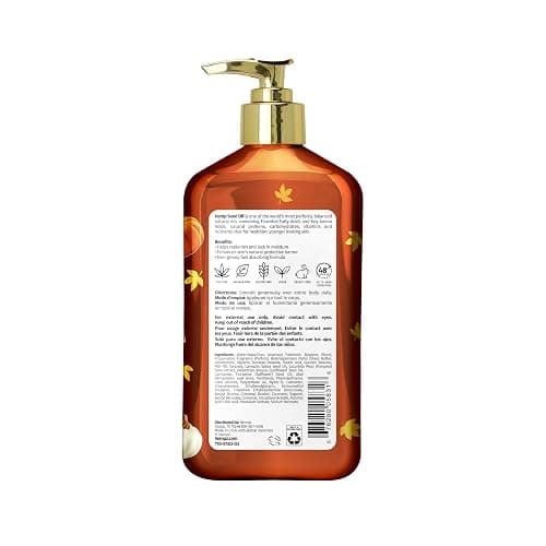 Hempz Pie Body Moisturizer, Body Lotion, Spiced Pumpkin, 17 fl.oz. | Hemp-derived formula softens and hydrates skin for lasting comfort all day thumbnail 2