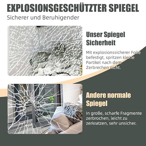 AUFHELLEN Standspiegel mit Schwarz Metallrahmen 140x40cm HD Groß Ganzkörperspiegel mit Haken für Wohnzimmer oder Ankleidezimmer (Schwarz) thumbnail 7