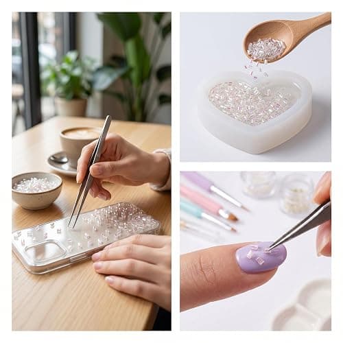 PAGOW 40g White Iridescent Crispy Bingsu Beads, PET 3mm Straw Tube Beads | Soft, 3D Glitter Mini Loose Spacer Slime Beads for DIY Craft, Jewelry Making, Crunchy Slime Supplies thumbnail 6