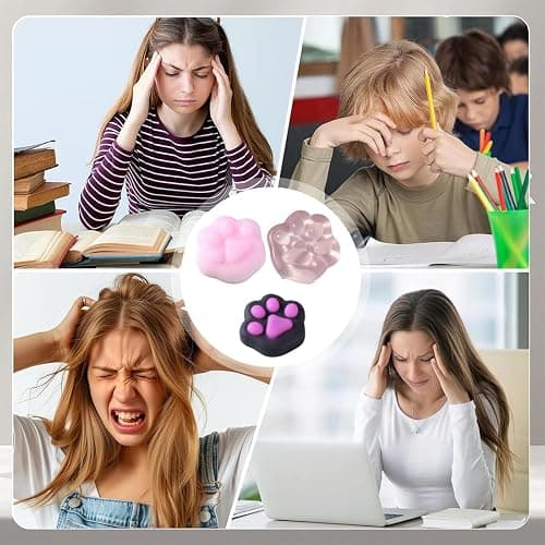 16 PCS Taba Squishy Paw, Tabba Squishy, Cat Paw Squishy, Random Color Squishy Toys, Soft and Durable, for Stress Relief and Fun, Includes 8 Solid and 8 Crystal Colors thumbnail 5