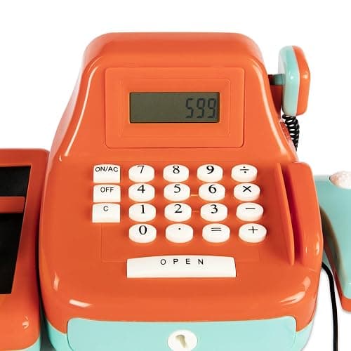 Battat - Interactive Kids Cash Register with Scanner & Sounds - 26-Piece Pretend Play Shopping Set with Light-Up Scanner, Play Money & Card - Educational Toy for Learning & Fun - Ages 3+ thumbnail 8