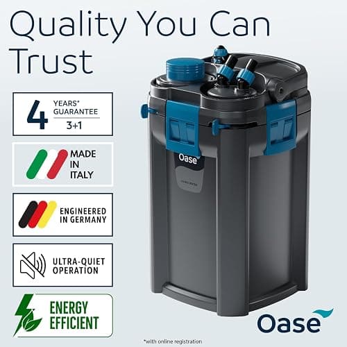 OASE BioMaster 2 Thermo 350 Canister Filter for Aquariums – External Aquarium Filter with Built-in Heater – EasyClean Pre-Filter, Quiet Operation – Freshwater & Saltwater, Up to 90 Gallons thumbnail 6