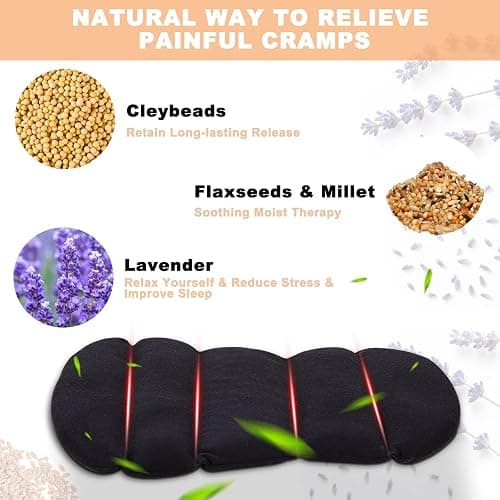 Microwave Heating Pad for Cramps Pain Relief, 16 * 12'' Moist Microwavable Period Menstrual Heating Pads for Cramps, Back, Neck Shoulder and Knee, Cute Stuffed Animal Heating Pad - Grey Cat thumbnail 4