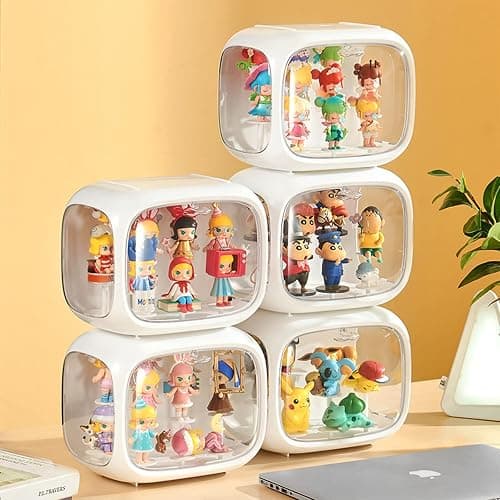 Display case for Figures with Light Adjustable Display Stand Clear Acrylic Display Box with Door Dust and Moisture Proof Suitable for Lego Collectibles Action Figures Pop Mart thumbnail 7