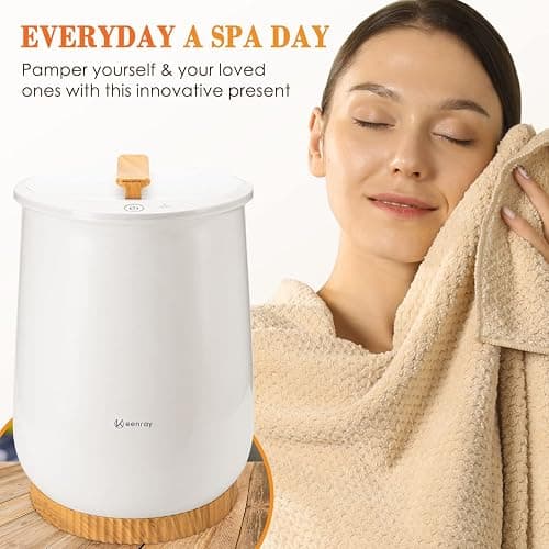 Keenray Towel Warmer, Luxury Towel Warmer Bucket, Large Towel Warmer for Bathroom, Auto Shut Off, Fits Up to Two 40"X70" Oversized Towels, Bathrobes, Blankets, PJ's and More, CL1 thumbnail 5