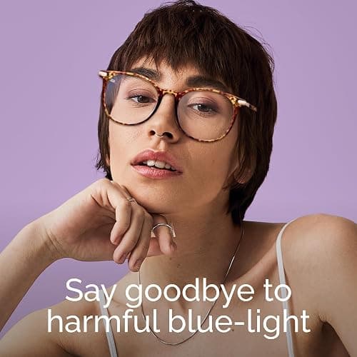 Gaoye Blue Light Blocking Glasses, Retro Round Eyewear Frame Anti Eyestrain Computer Glasses for Women Men (Tea Leopard/Transparent Lens) thumbnail 2